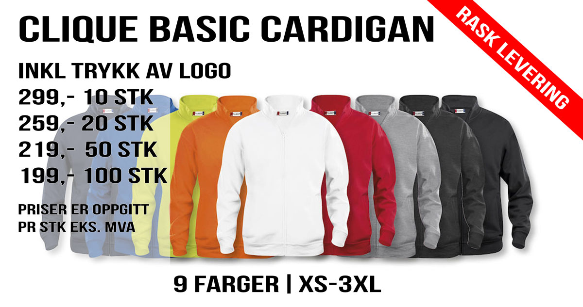 Clique Basic Cardigan med trykk