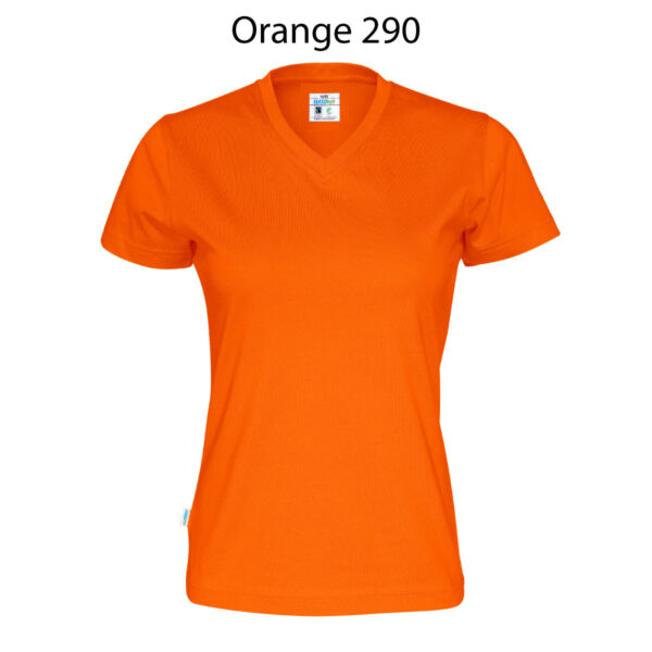 Cottover_T-Skjorte_V-Hals_Dame_141021_Orange_290