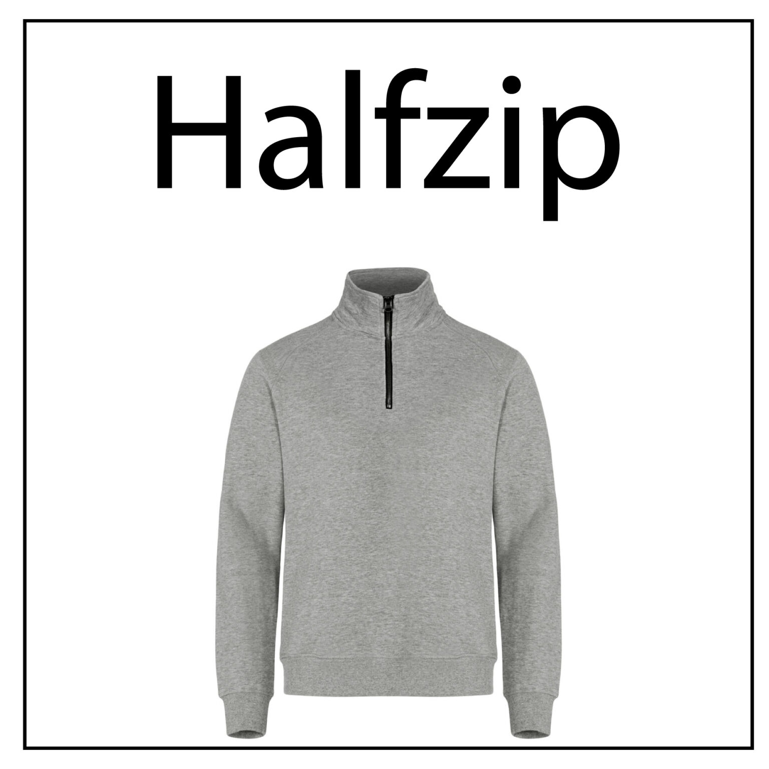 Halfzip med trykk eller logo