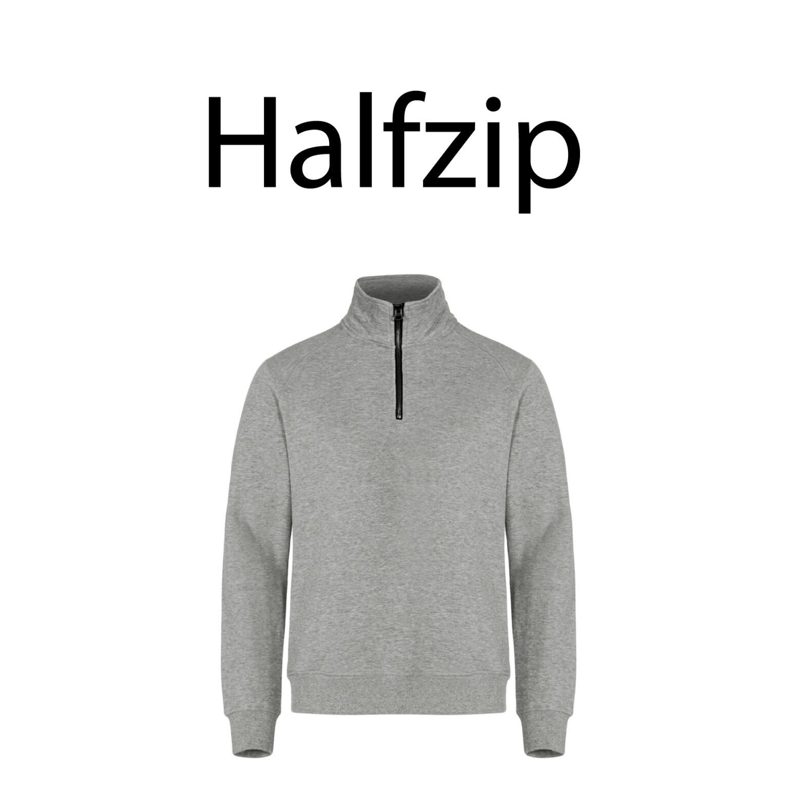 Halfzip med trykk eller logo